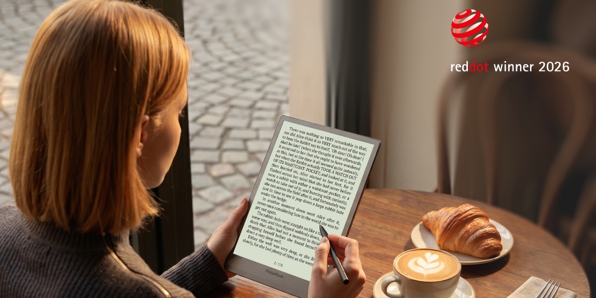 PocketBook InkPad One hlýtur Red Dot verðlaunin 2026 fyrir bestu vöruhönnun.